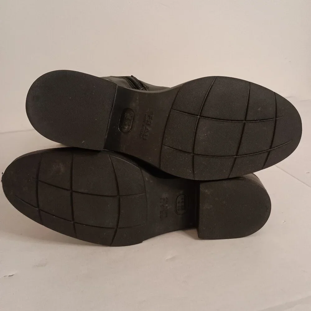 Frau Black Leather Knee High Boots Womens Size 8 - Picture 14 of 16